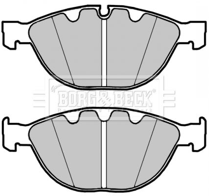 BORG & BECK Комплект тормозных колодок, дисковый тормоз BBP2264